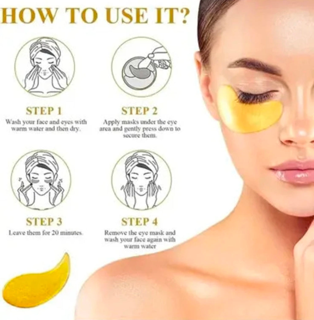 24K Gold Eye Patches - Buy 1 Get 1 Free