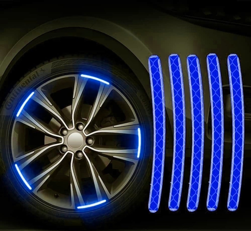Car & Bike Wheel Glossy Reflector Stickers