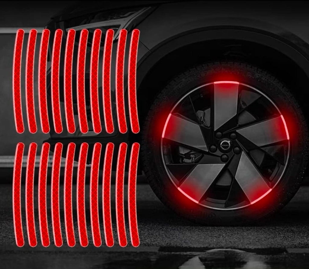 Car & Bike Wheel Glossy Reflector Stickers