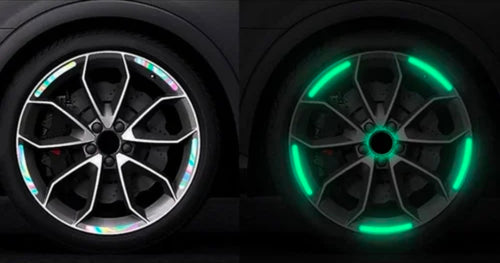Car & Bike Wheel Glossy Reflector Stickers